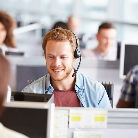 Call centre worker